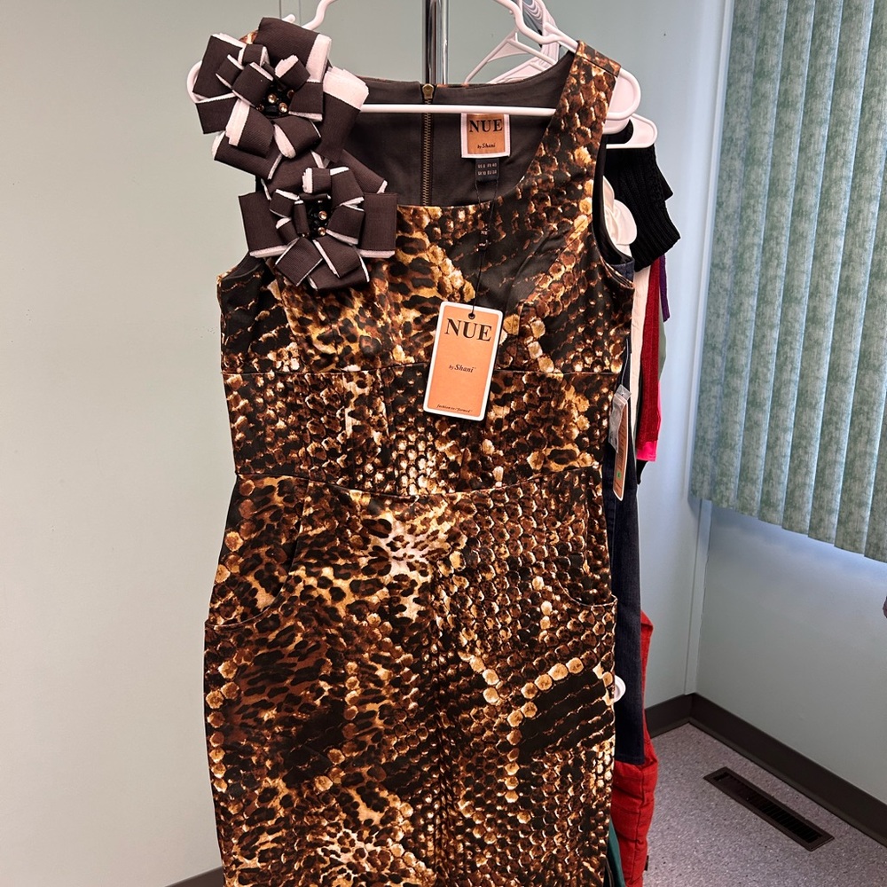 Brown Patterned Dress by Nue